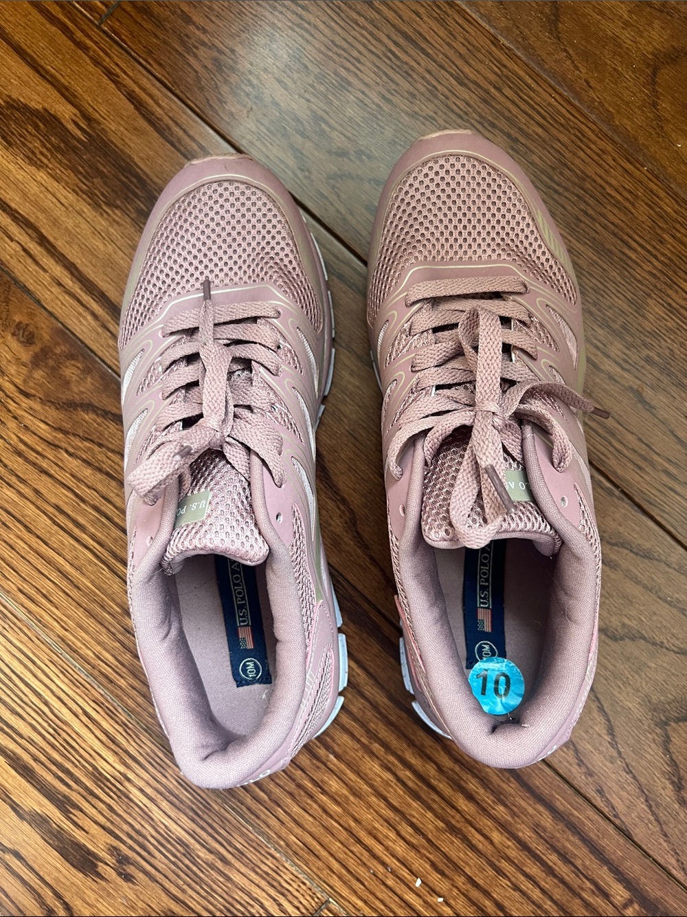 U.S. Polo Assn. Dusty Rose Mesh Athletic Sneakers